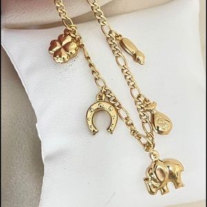 18k Gold Plated Charm Bracelet